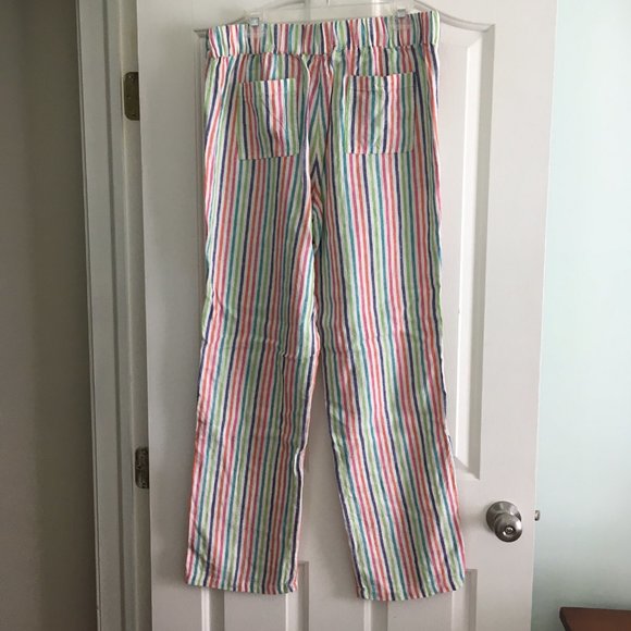 SOLD!! Linen Blend Striped Pants 4 Pockets by For Cynthia - Picture 4 of 7
